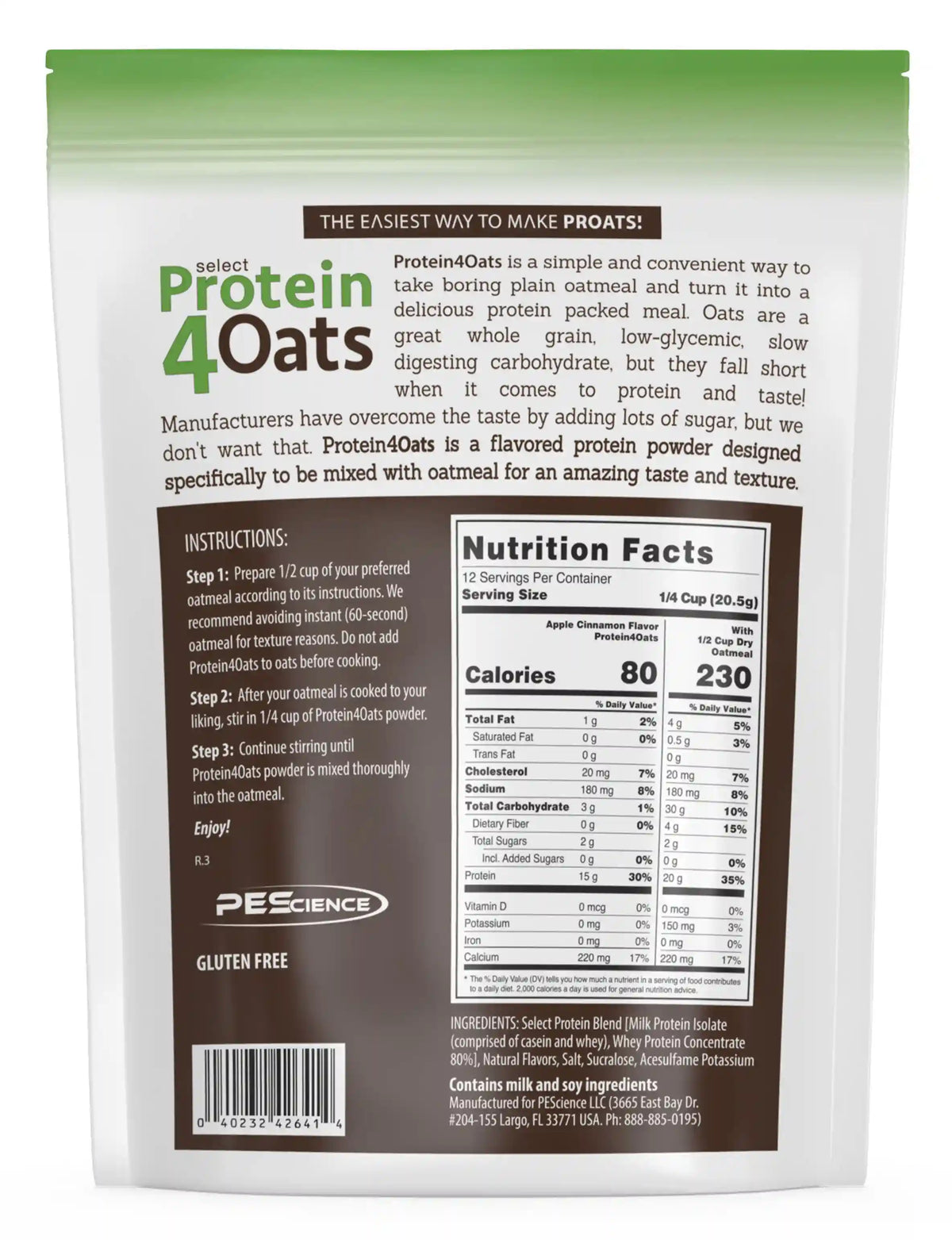 Protein4Oats Protein for Oatmeal